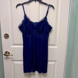 INC Navy Lace Chemise Nightgown XXL NWT